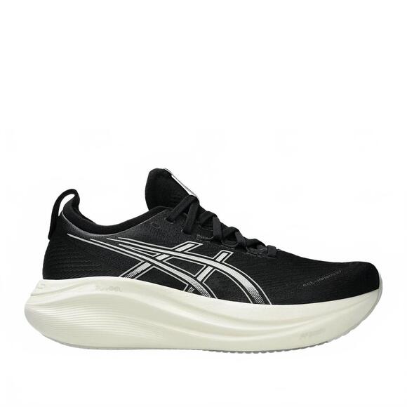 NEW ASICS men\'s gel-nimbus 27 shoe - extra wide in black/lake grey